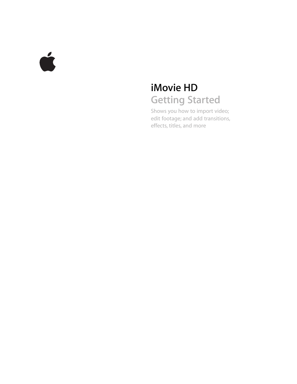 Apple iMovie HD User Manual | 47 pages
