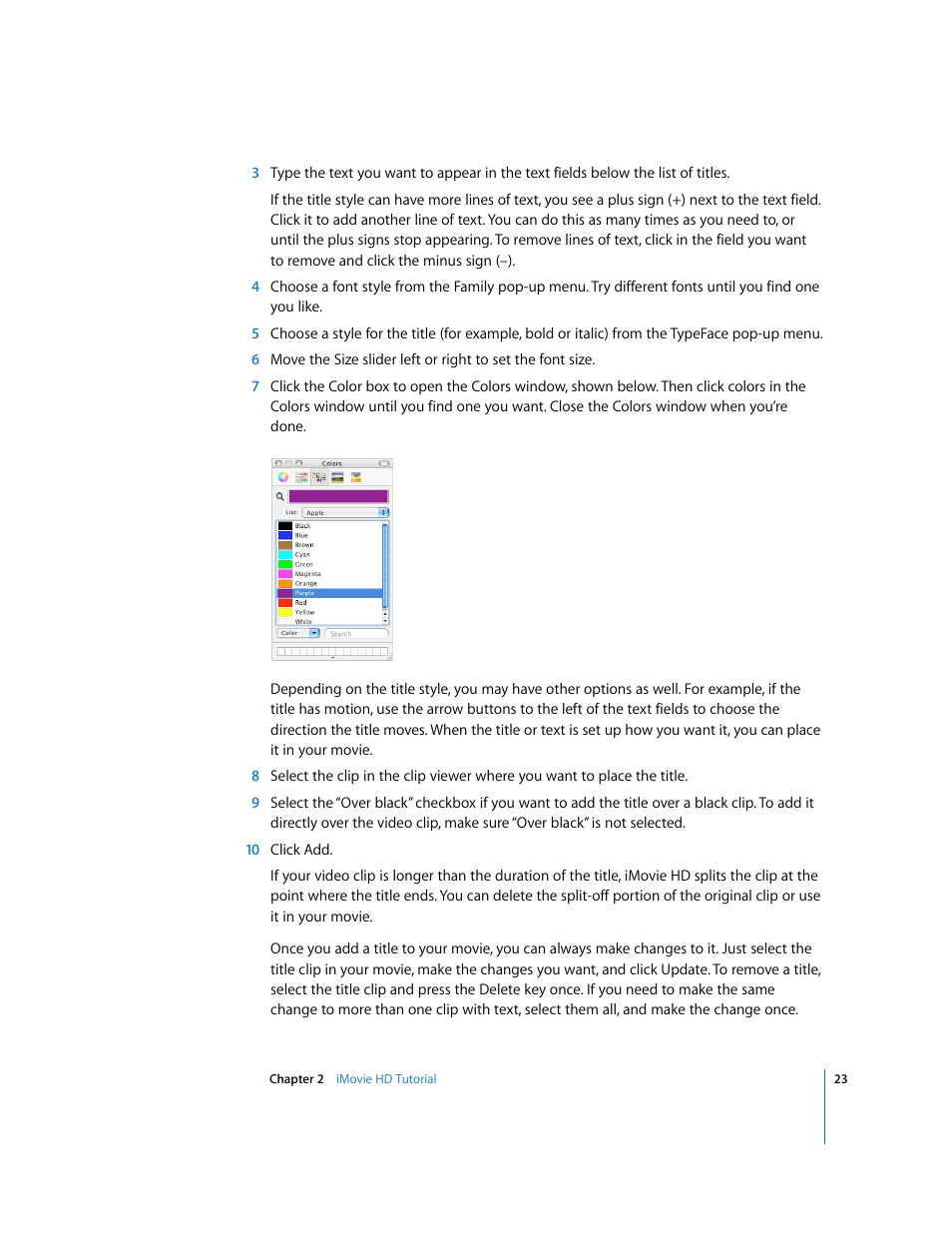 Apple iMovie HD User Manual | Page 23 / 47