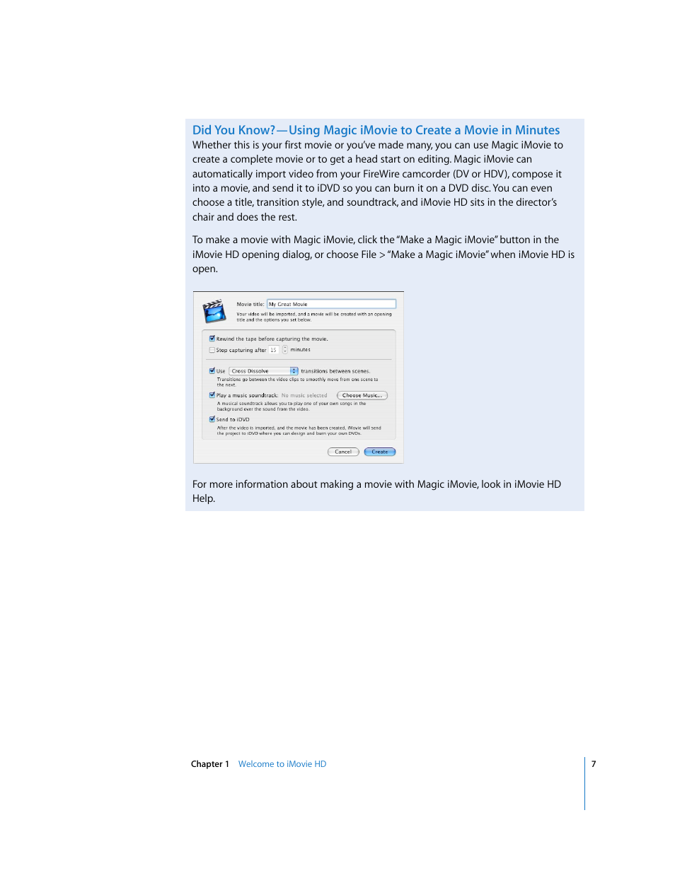 Apple iMovie HD User Manual | Page 7 / 47
