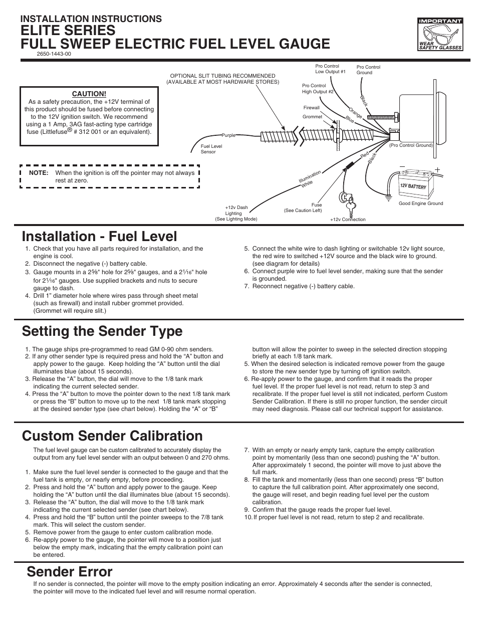 Auto Meter 5609 User Manual | 4 pages