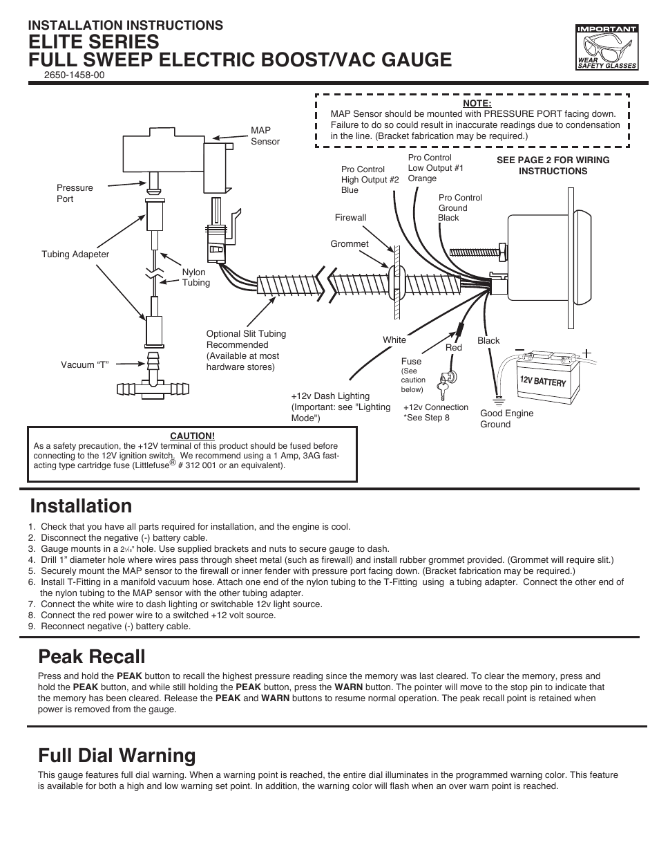 Auto Meter 5677 User Manual | 4 pages