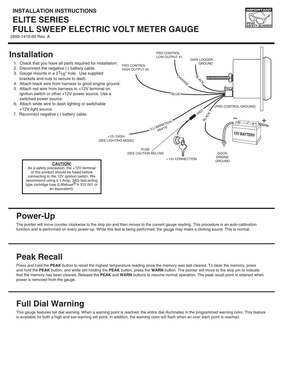 Auto Meter 5683 User Manual | 4 pages