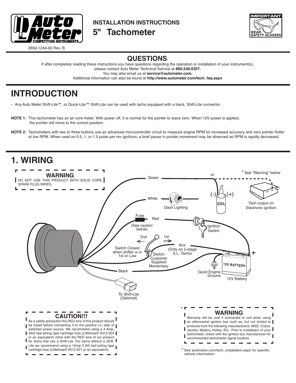 Auto Meter 6856 User Manual | 3 pages