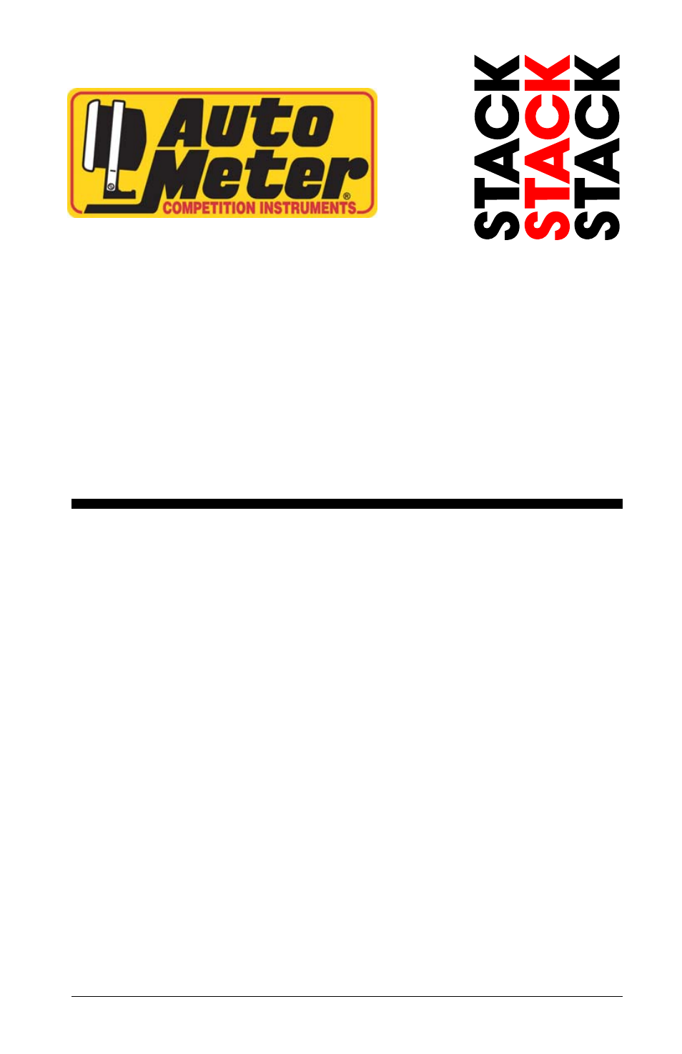 Auto Meter 6002 User Manual | 62 pages