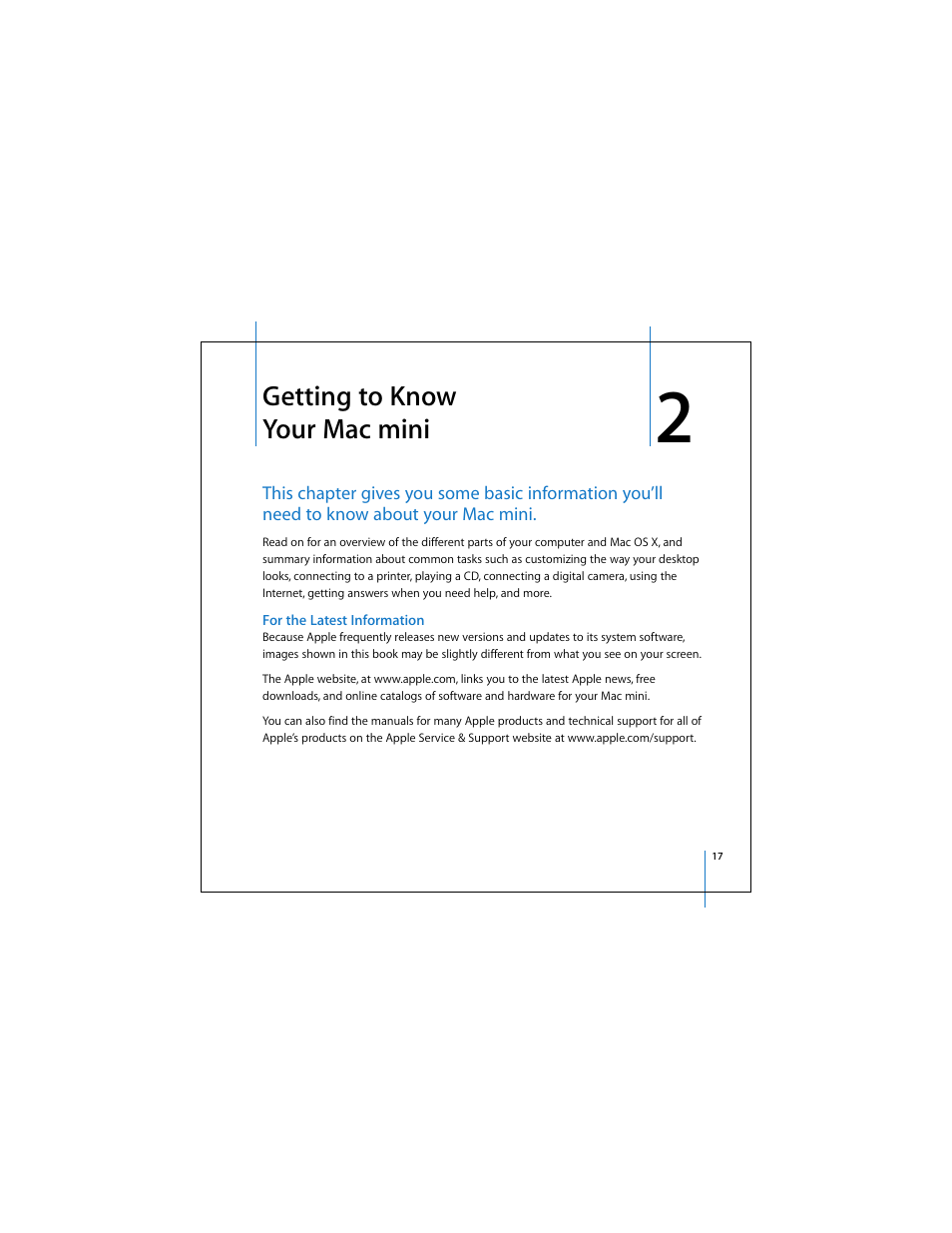 Getting to know yourmacmini, Getting to know your mac mini | Apple Mac Mini 19 User Manual | Page 17 / 112