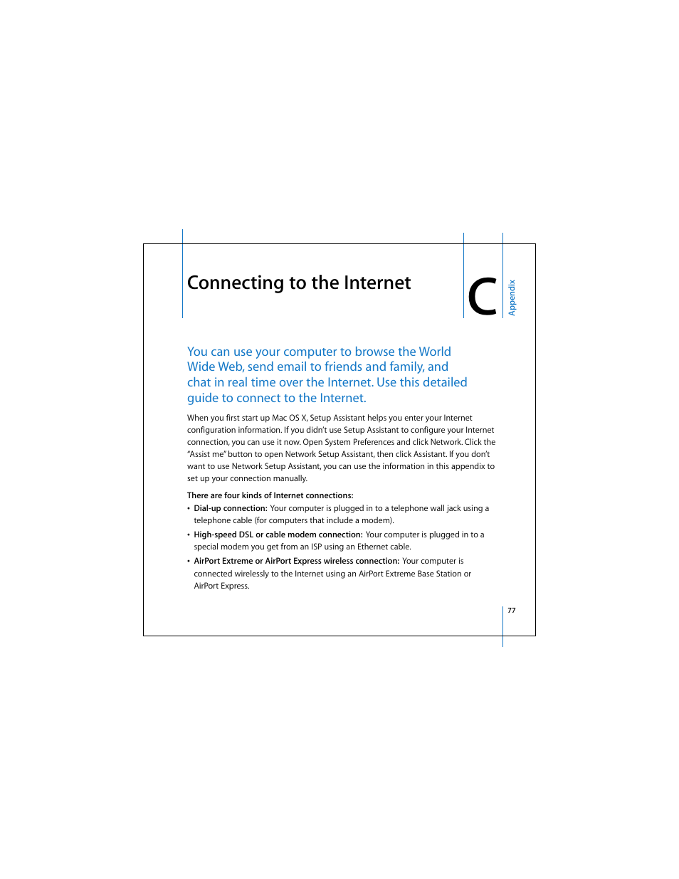 Connecting to the internet | Apple Mac Mini 19 User Manual | Page 77 / 112