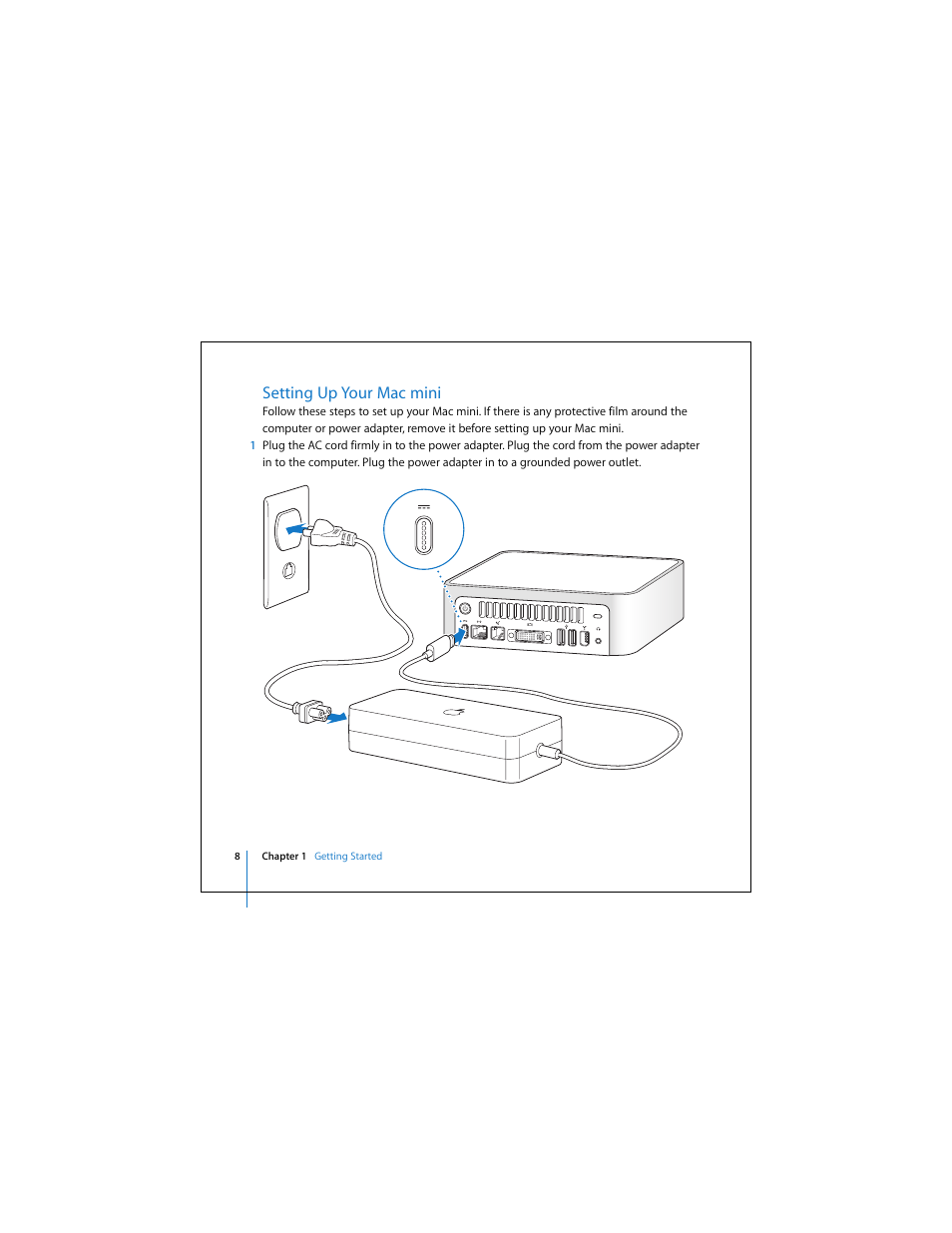 Setting up your mac mini | Apple Mac Mini 19 User Manual | Page 8 / 112