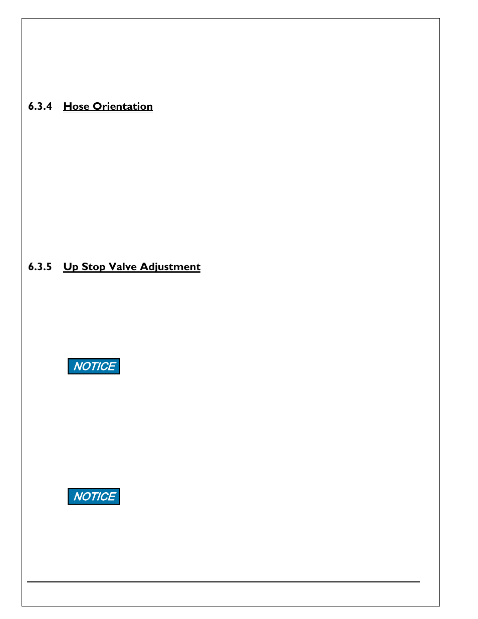 4 hose orientation, 5 up stop valve adjustment, Hose orientation | Up stop valve adjustment, Notice | Autoquip Q-LIFT User Manual | Page 28 / 49