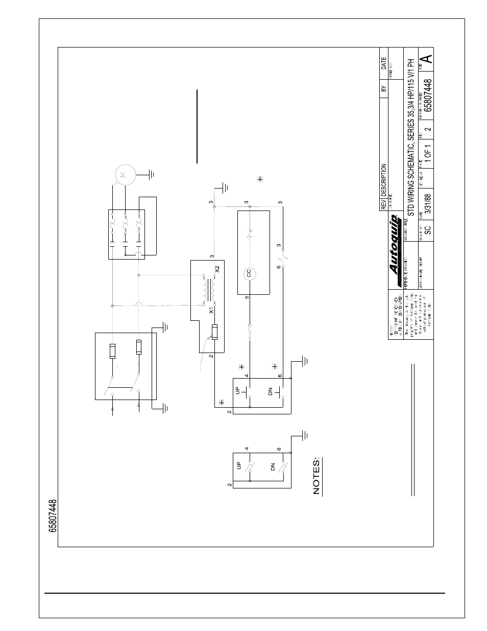 El ect r ical sc hemat ic | Autoquip Q-LIFT User Manual | Page 33 / 49