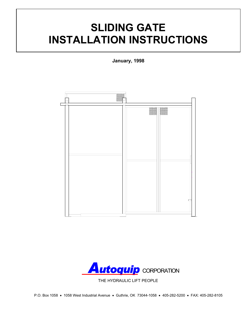 Autoquip GATES SLIDING User Manual | 18 pages