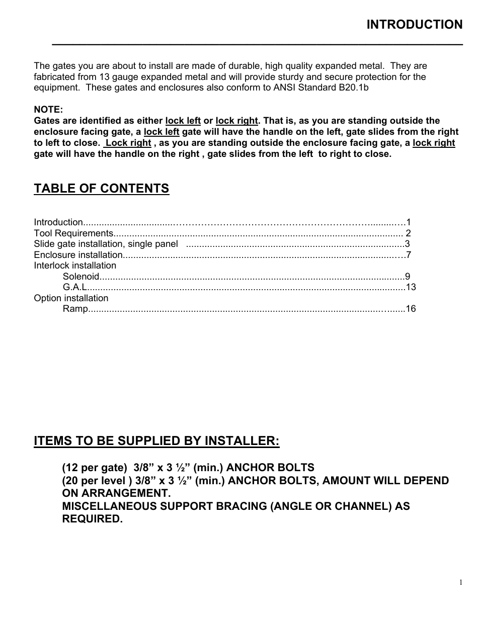Autoquip GATES SLIDING User Manual | Page 2 / 18