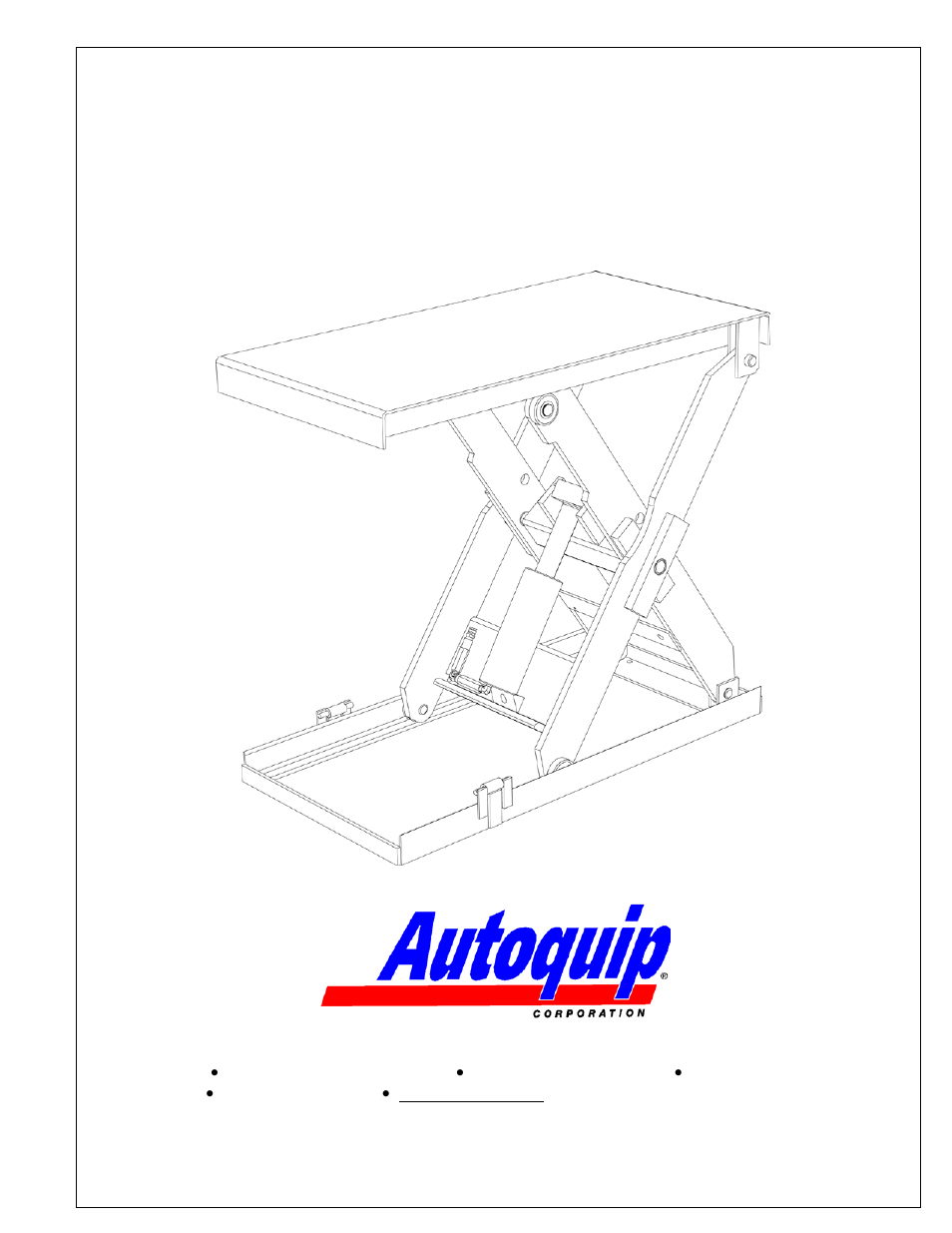Autoquip SERIES 35 SCISSORS LIFT User Manual | 58 pages