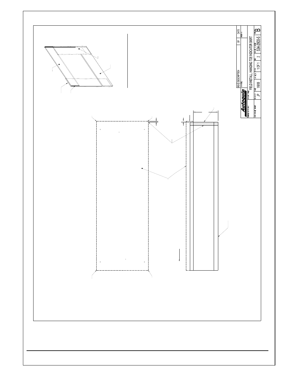 Toe indicator skirt installation | Autoquip SERIES 35 SCISSORS LIFT User Manual | Page 23 / 58