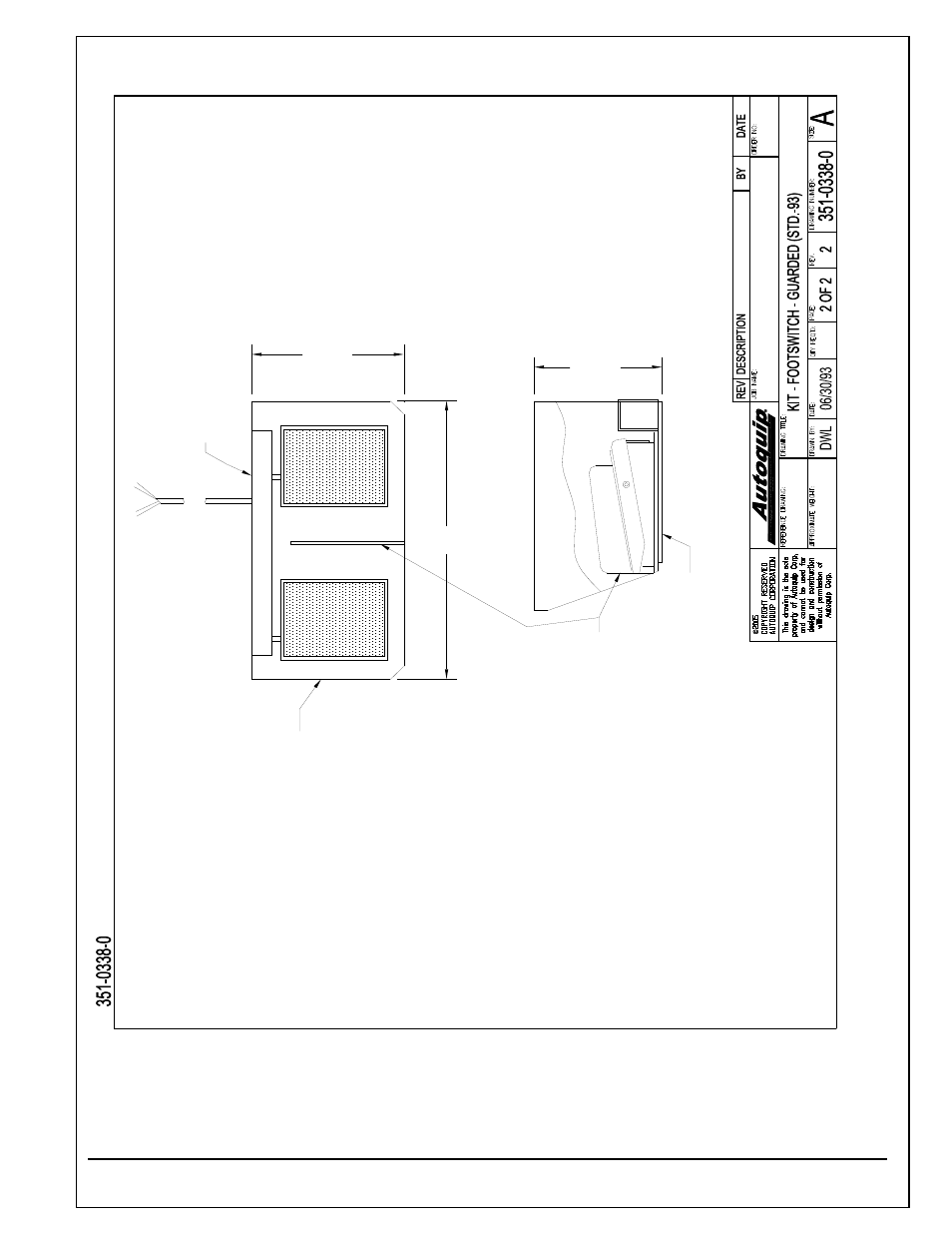 Guarded foot switch assembly | Autoquip SERIES 35 SCISSORS LIFT User Manual | Page 39 / 58