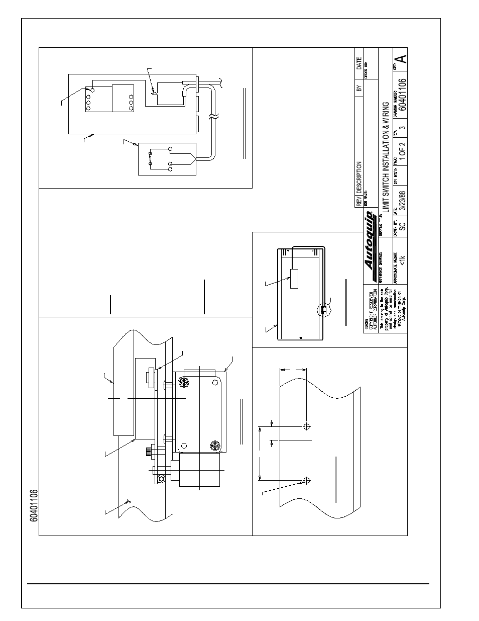 Optional limit switch wiring diagram | Autoquip SERIES 35 SCISSORS LIFT User Manual | Page 40 / 58