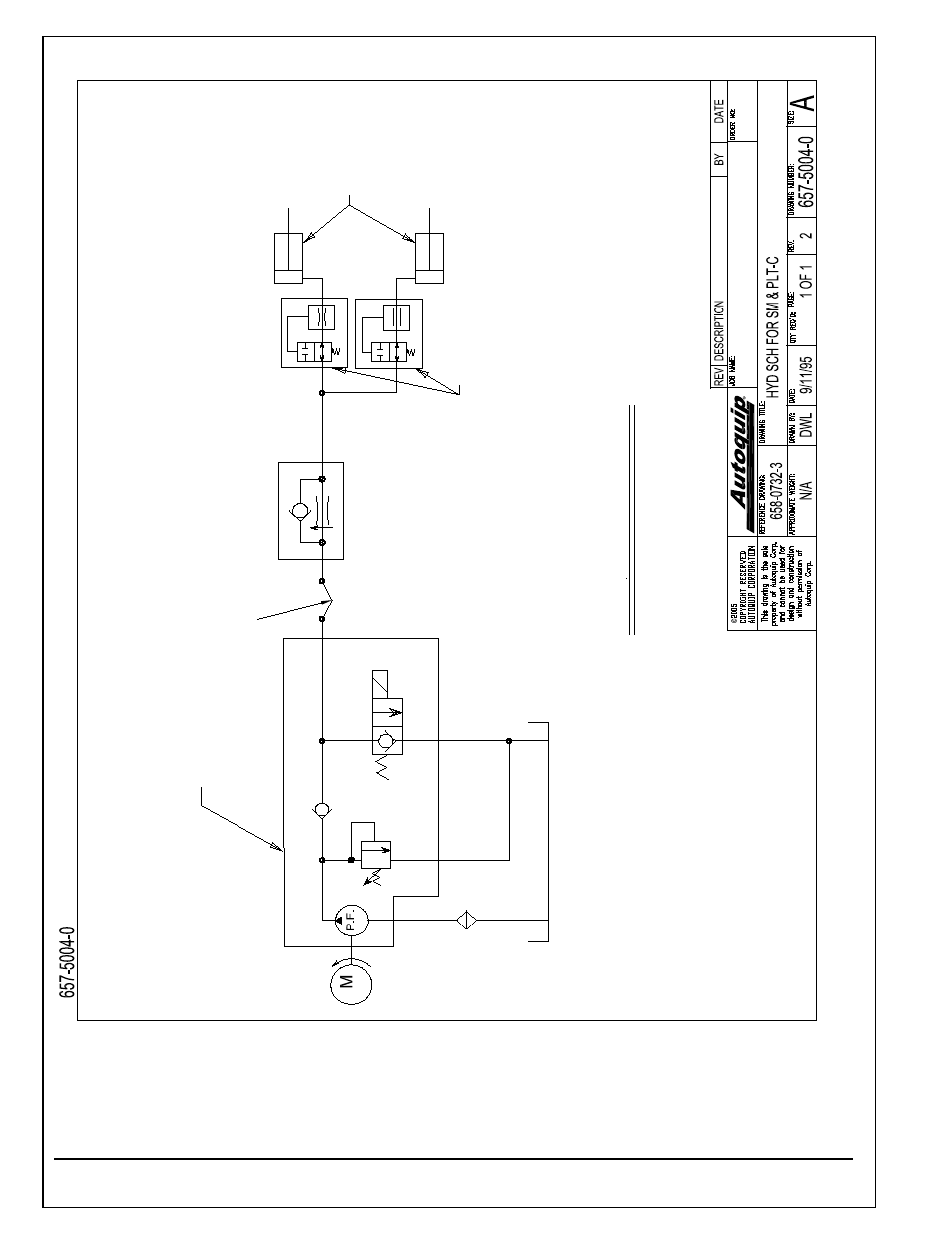 Hydraulic schematic (standard & contractor pu) | Autoquip SERIES 35 SCISSORS LIFT User Manual | Page 42 / 58