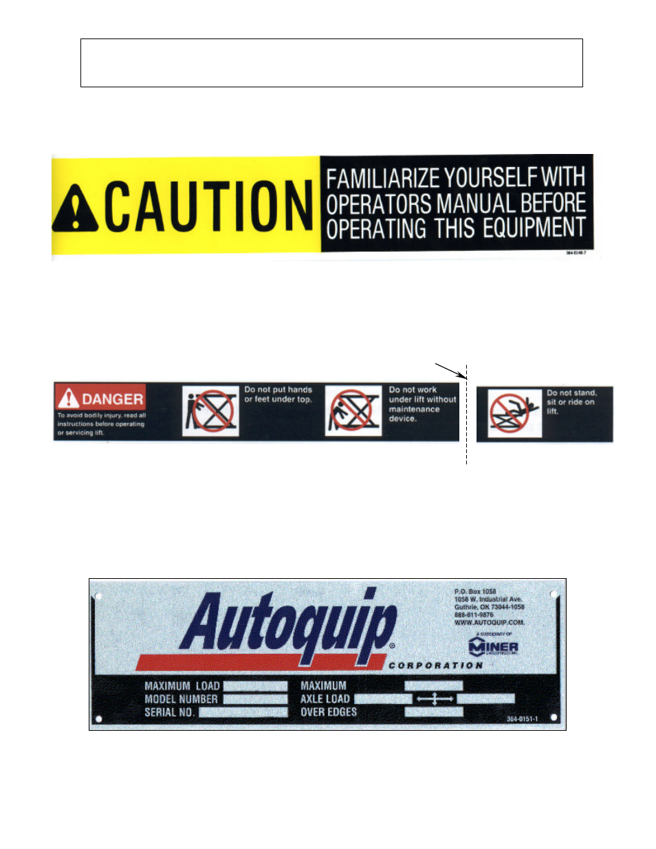 Label identification | Autoquip XLR AIR User Manual | Page 9 / 36