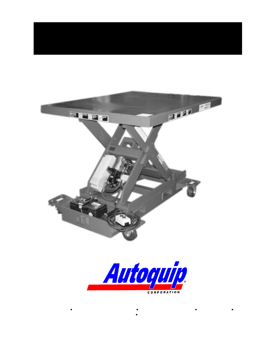 Autoquip SERIES 35 ROVER MOBILE User Manual | 41 pages