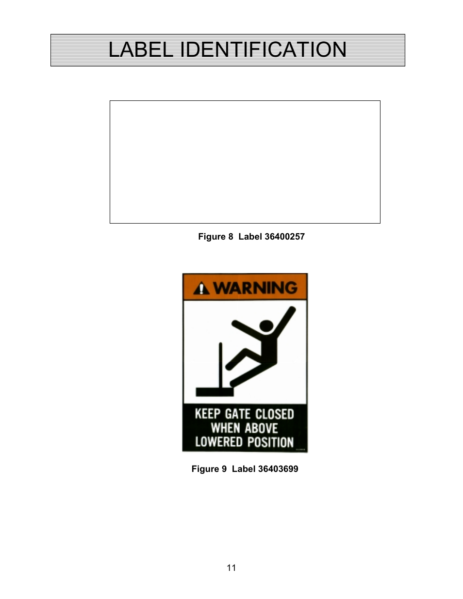 Label identification | Autoquip CAROUSEL WORK PLATFORM User Manual | Page 11 / 41