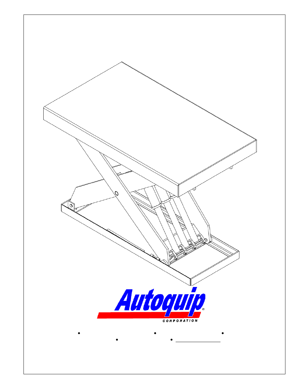 Autoquip TITAN SCISSOR LIFT TABLE User Manual | 50 pages