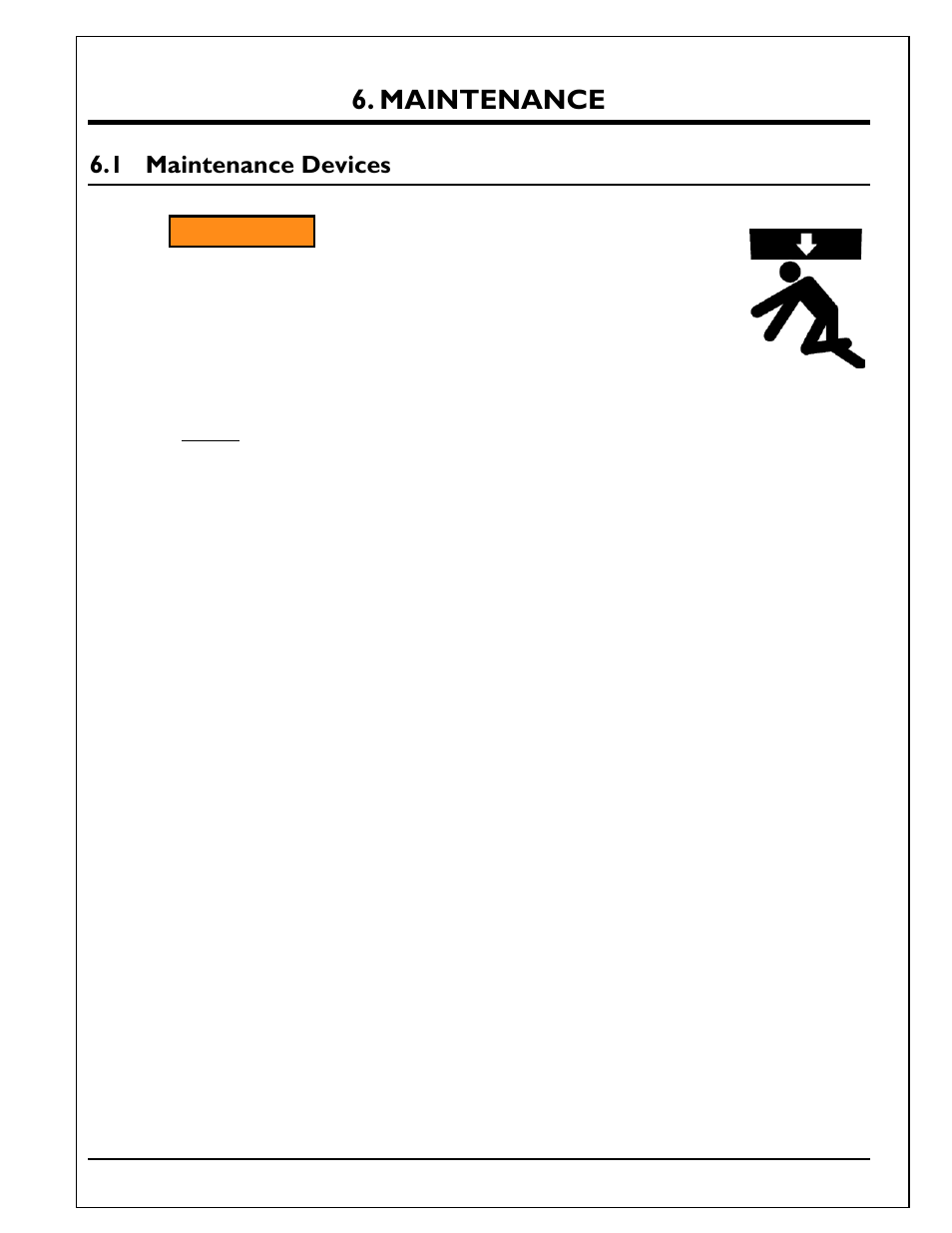 Maintenance, 1 maintenance devices, Maintenance devices | Autoquip TITAN SCISSOR LIFT TABLE User Manual | Page 21 / 50