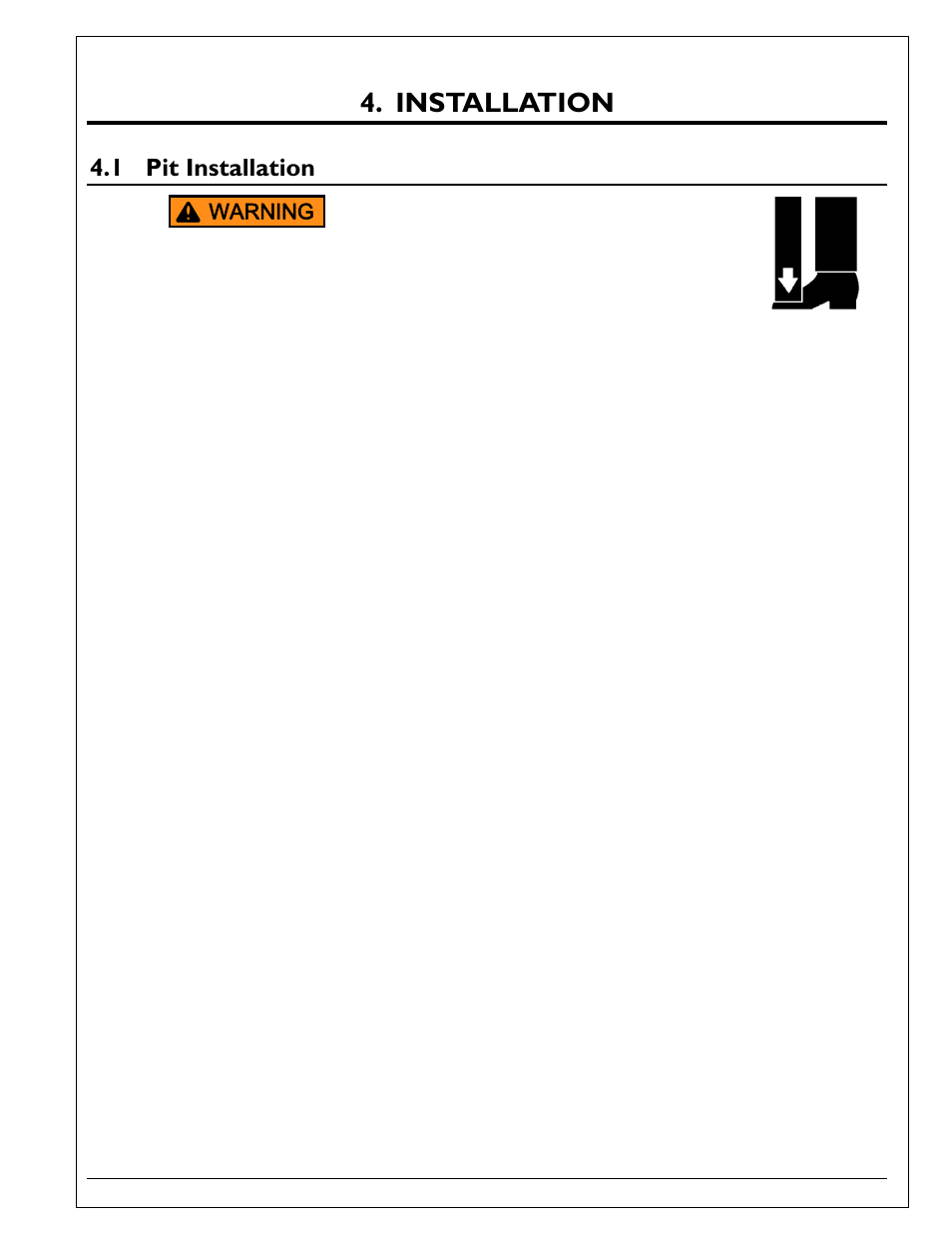 Installation, 1 pit installation | Autoquip SUPER TITAN DOUBLE LONG User Manual | Page 17 / 52