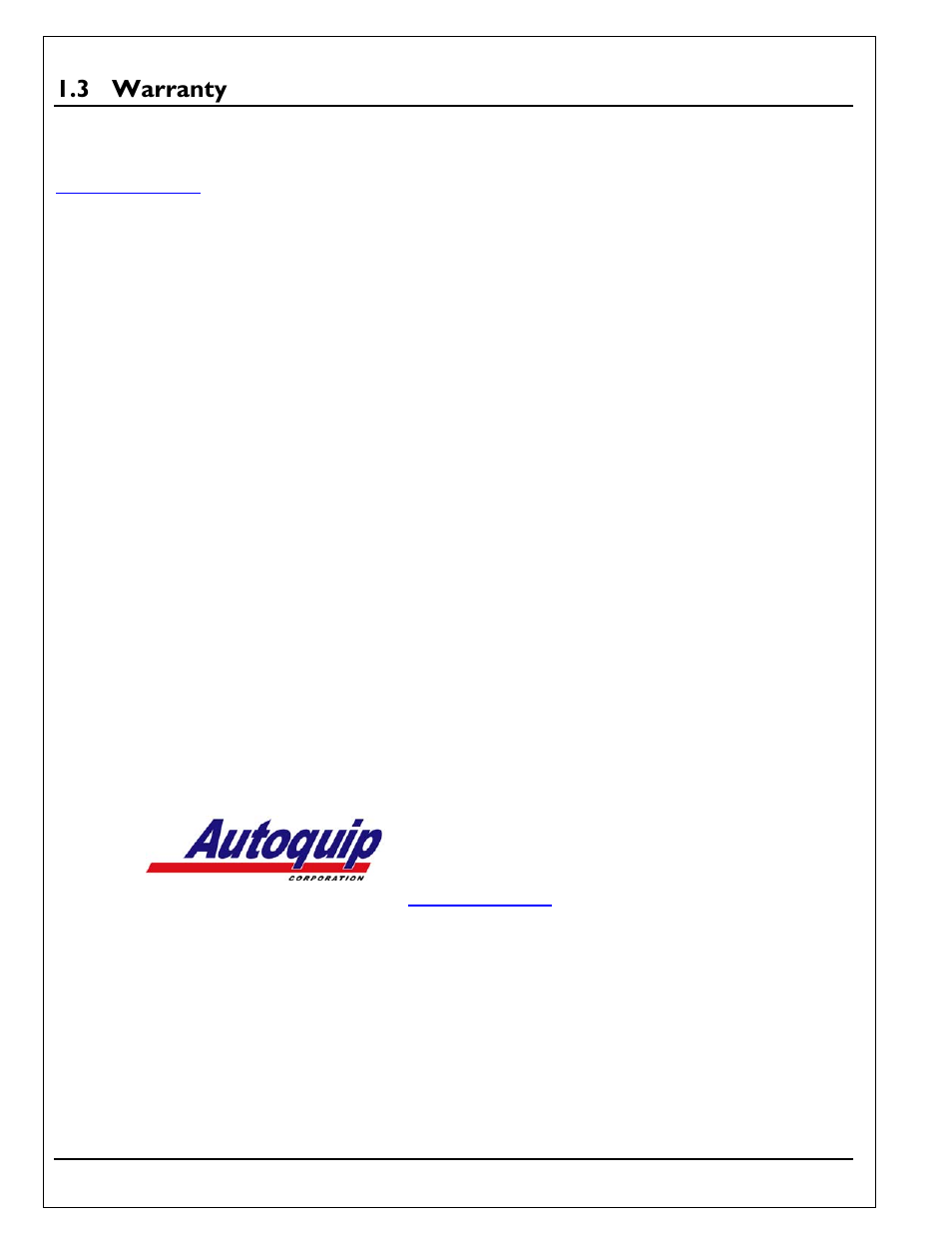 3 warranty | Autoquip SUPER TITAN DOUBLE LONG User Manual | Page 6 / 52