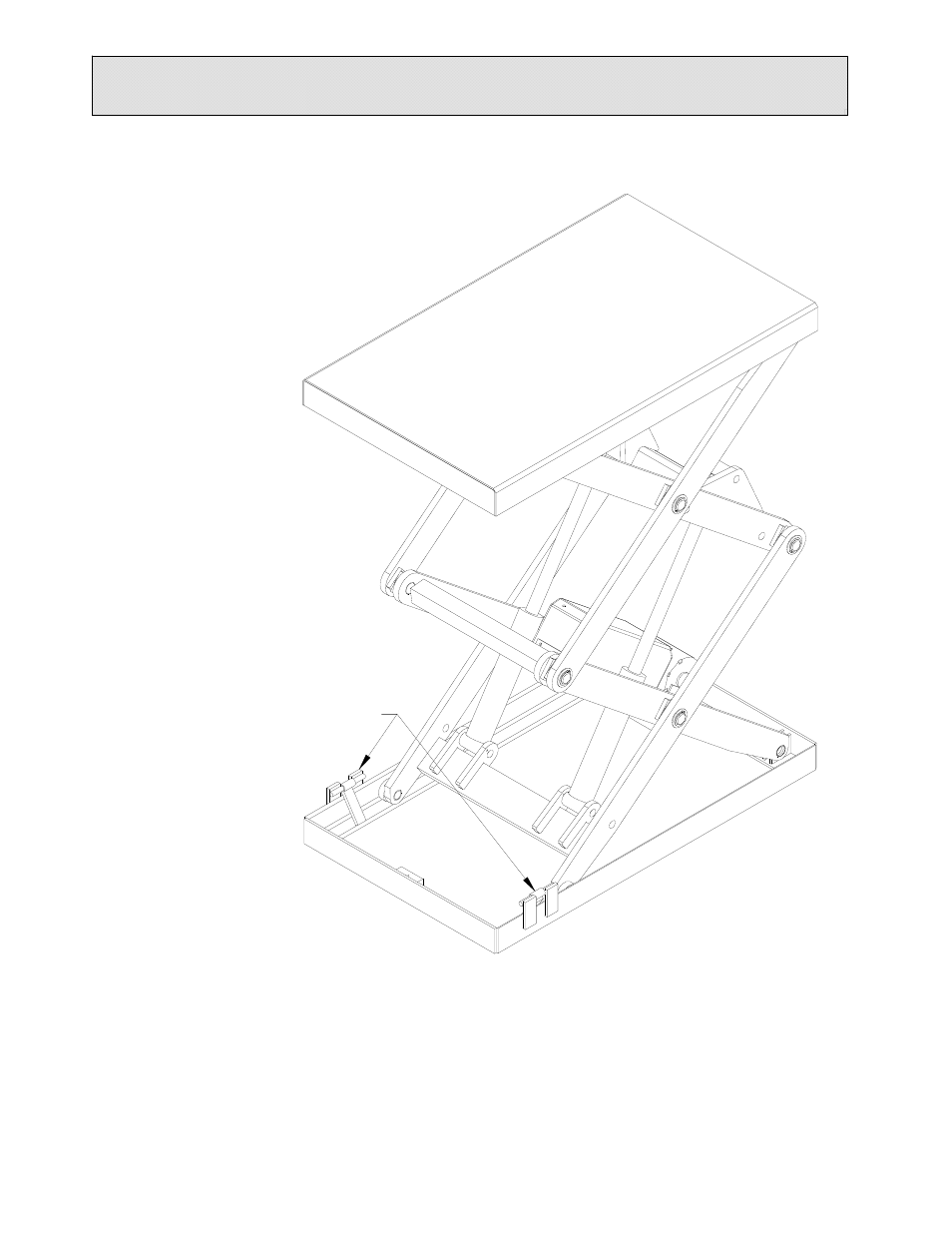 Lift blocking instructions | Autoquip DOUBLE PANTOGRAPH LIFT User Manual | Page 19 / 73