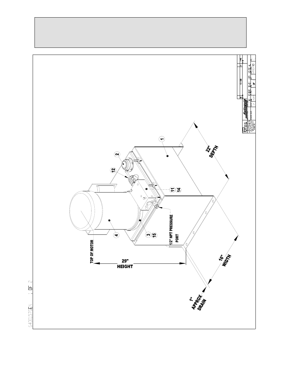 Replacement parts list, 5hp vertical power unit | Autoquip DOUBLE PANTOGRAPH LIFT User Manual | Page 65 / 73