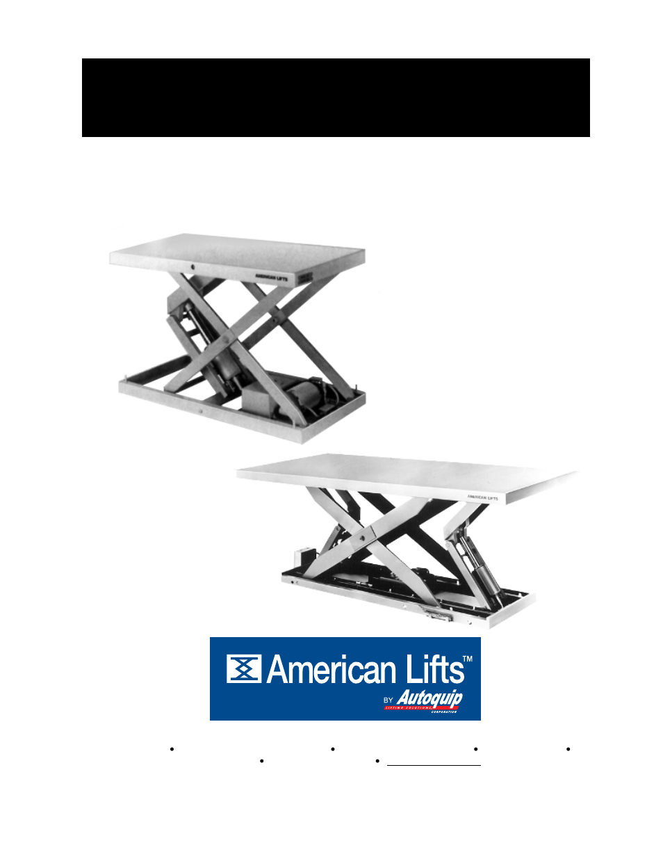 Autoquip DOUBLE ARM SCISSOR LIFT TABLE User Manual | 43 pages