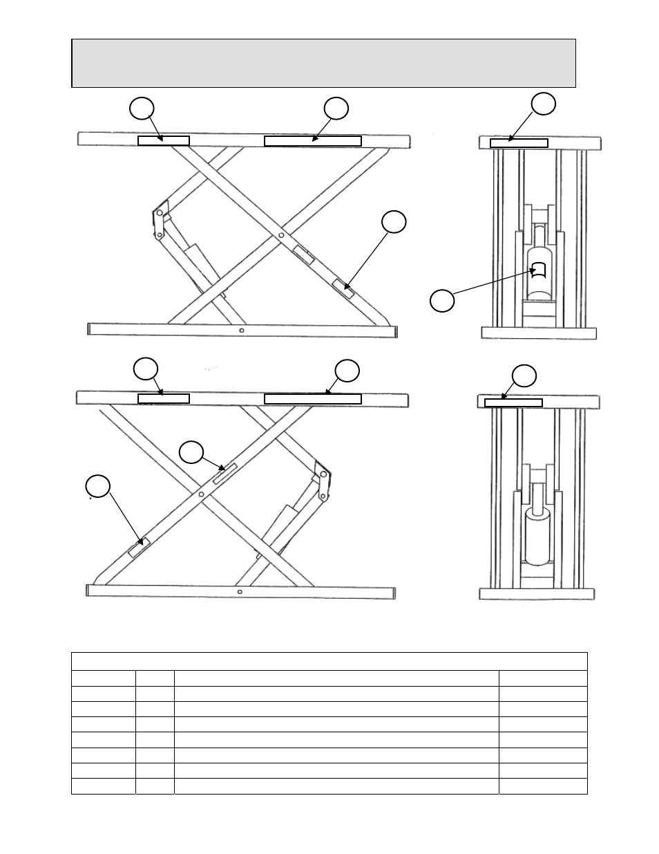 Danger – do not put hands or feet, Label identification | Autoquip DOUBLE ARM SCISSOR LIFT TABLE User Manual | Page 10 / 43