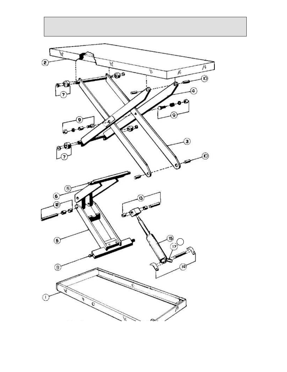 Replacement parts list | Autoquip DOUBLE ARM SCISSOR LIFT TABLE User Manual | Page 36 / 43