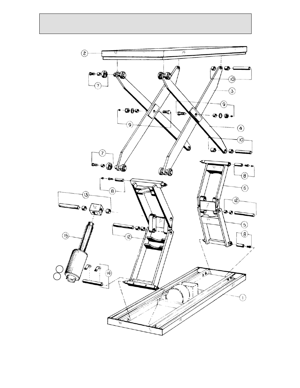 Replacement parts list | Autoquip DOUBLE ARM SCISSOR LIFT TABLE User Manual | Page 37 / 43