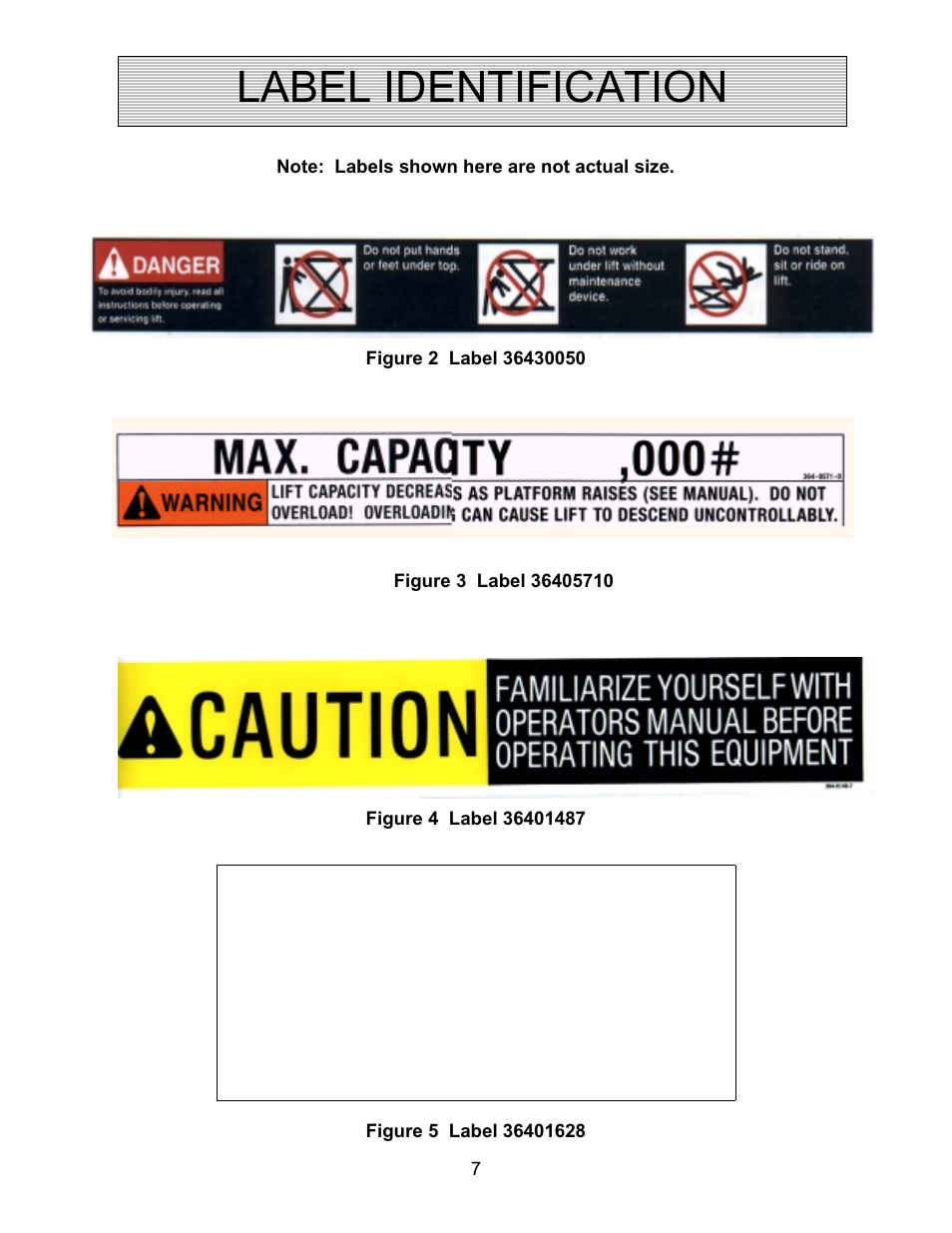 Label identification | Autoquip AIR FORCE PNEUMATIC User Manual | Page 7 / 22