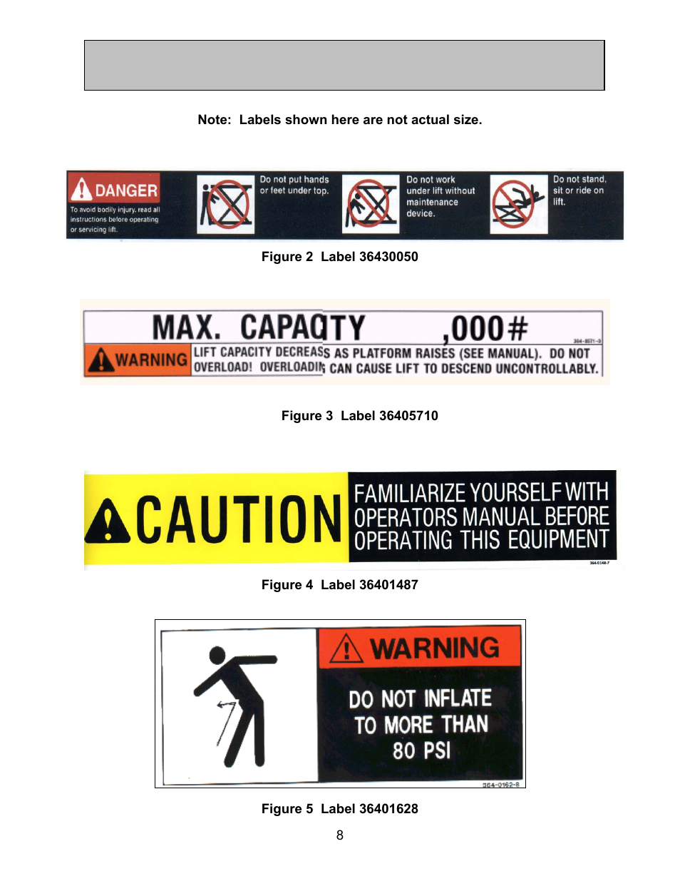 Label identification | Autoquip ABS AIR BAG LIFT User Manual | Page 8 / 21
