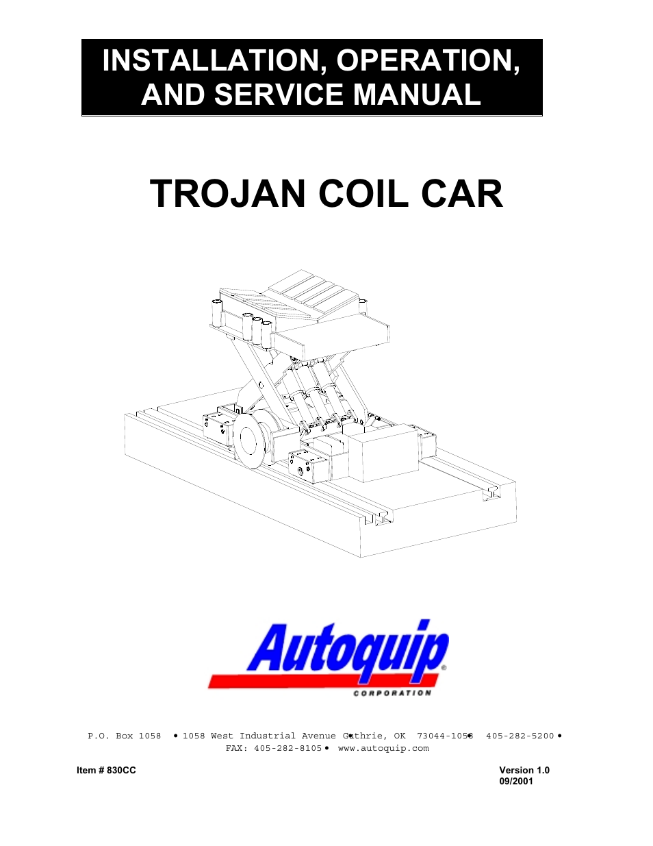 Autoquip COIL TRANSFER CARS User Manual | 36 pages