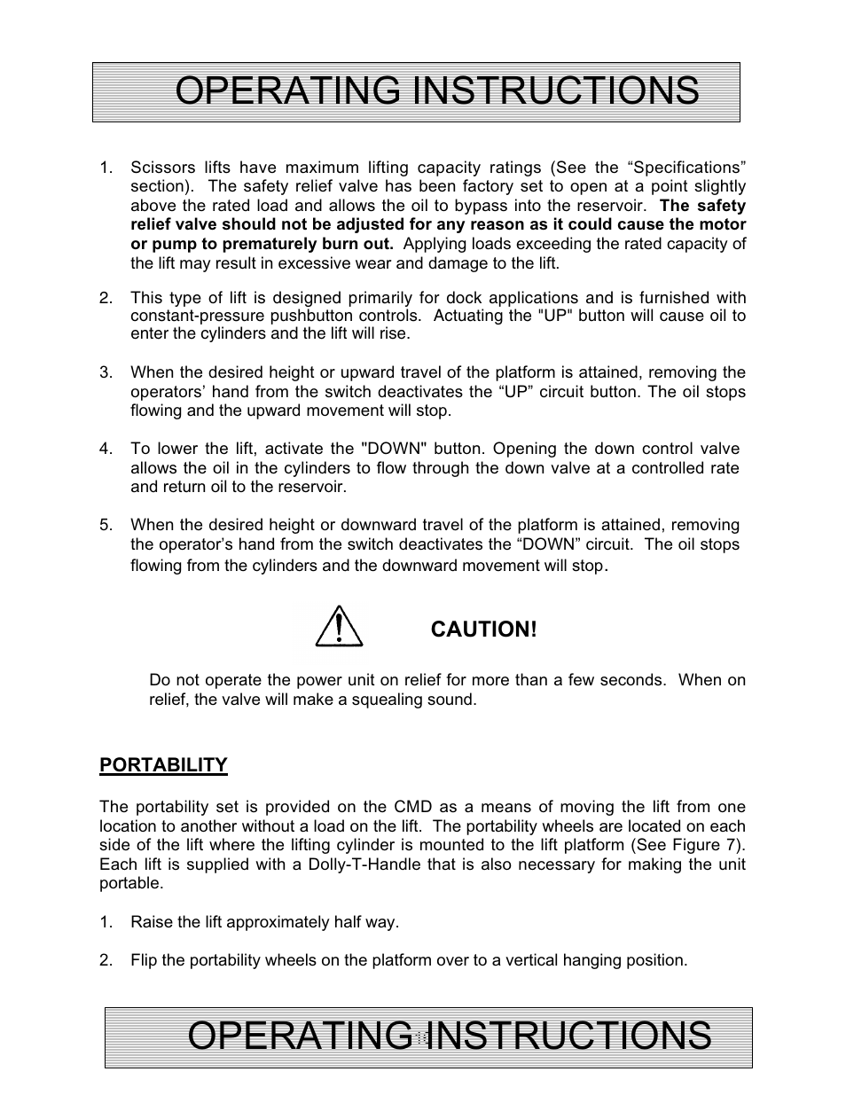 Operating instructions | Autoquip CMD DOCK LIFT User Manual | Page 16 / 31