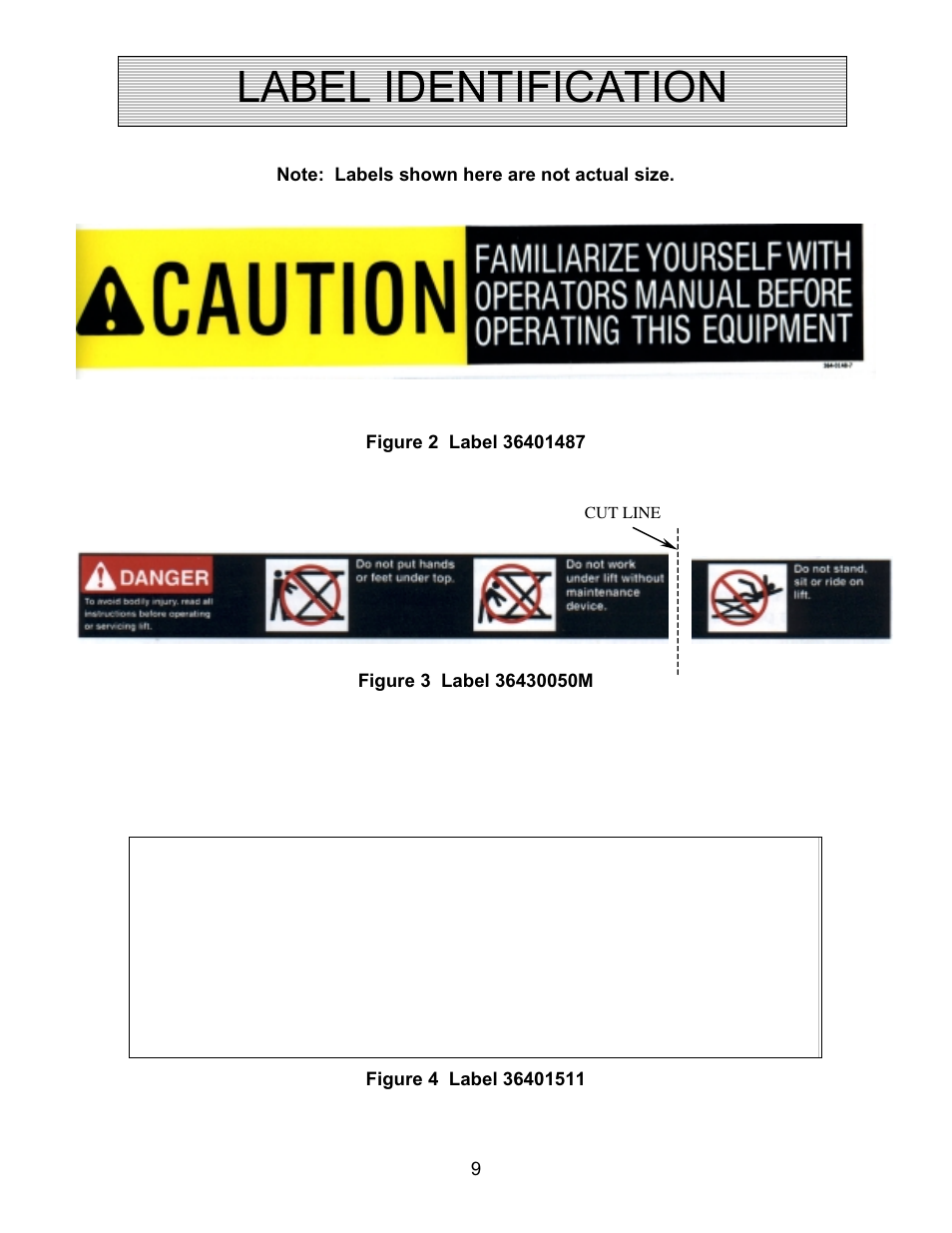 Label identification | Autoquip CMD DOCK LIFT User Manual | Page 9 / 31