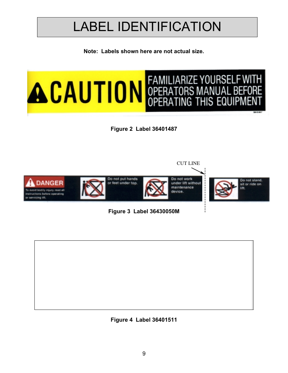 Label identification | Autoquip PDQ DOCK LIFT User Manual | Page 9 / 36