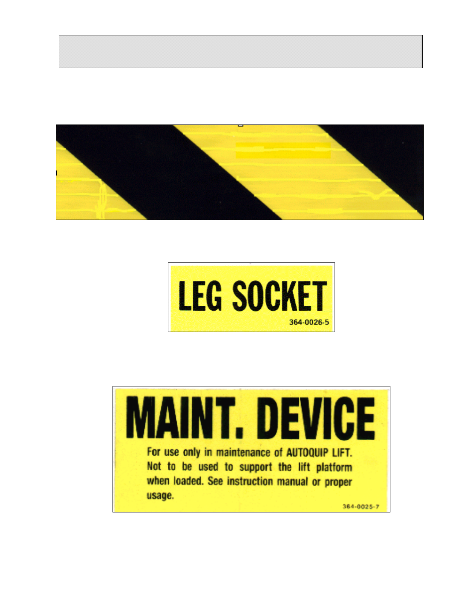 Label identification | Autoquip PLTC DOCK LIFT User Manual | Page 14 / 86