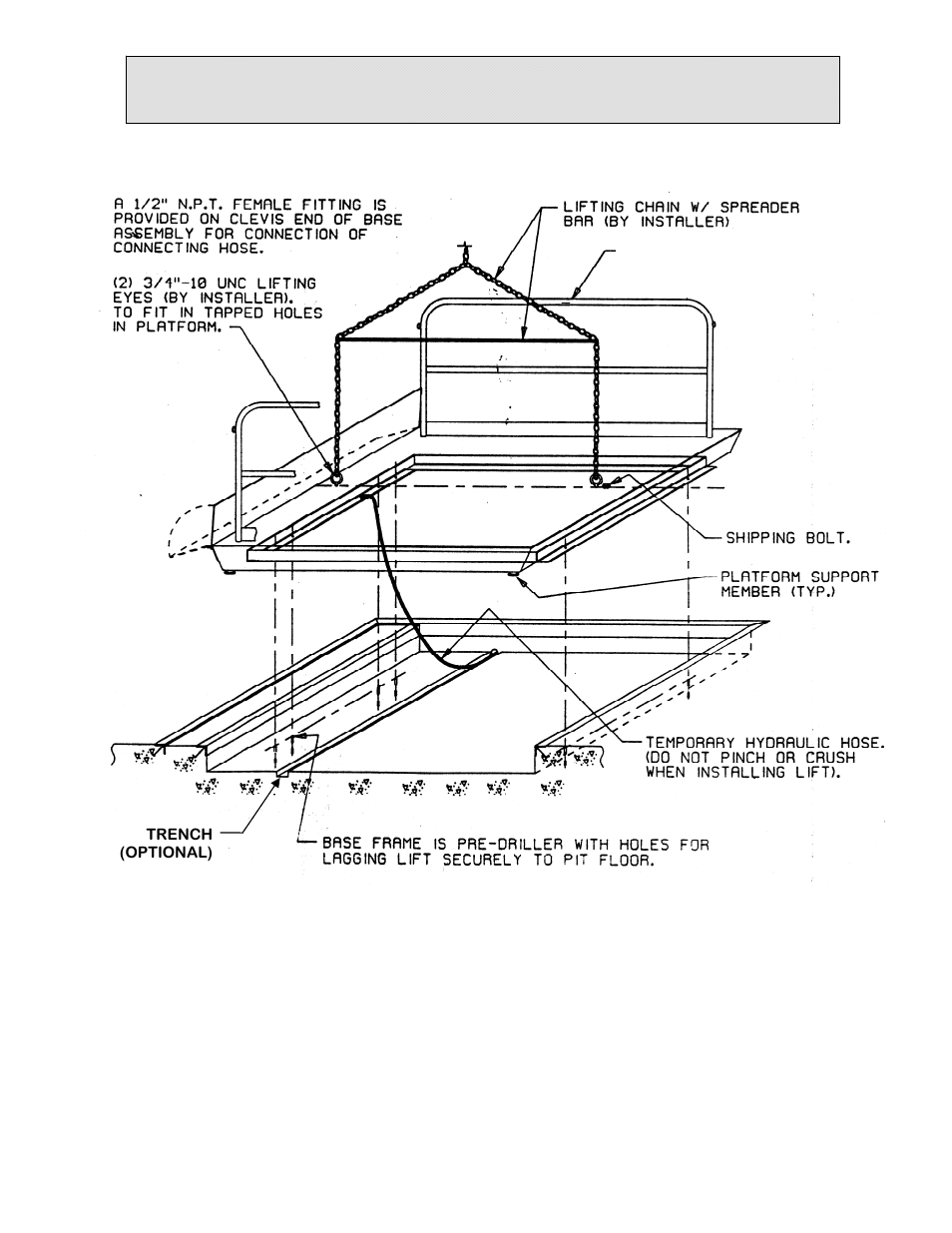 Installation instructions | Autoquip PLTC DOCK LIFT User Manual | Page 24 / 86