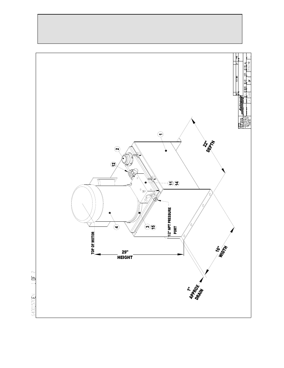 Replacement parts list, 5hp vertical power unit | Autoquip PLTC DOCK LIFT User Manual | Page 72 / 86