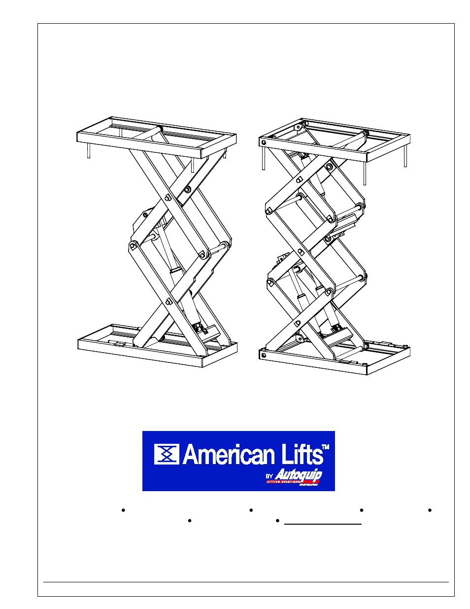 Autoquip TORKLIFT T2 DOUBLE PANTOGRAPH User Manual | 38 pages