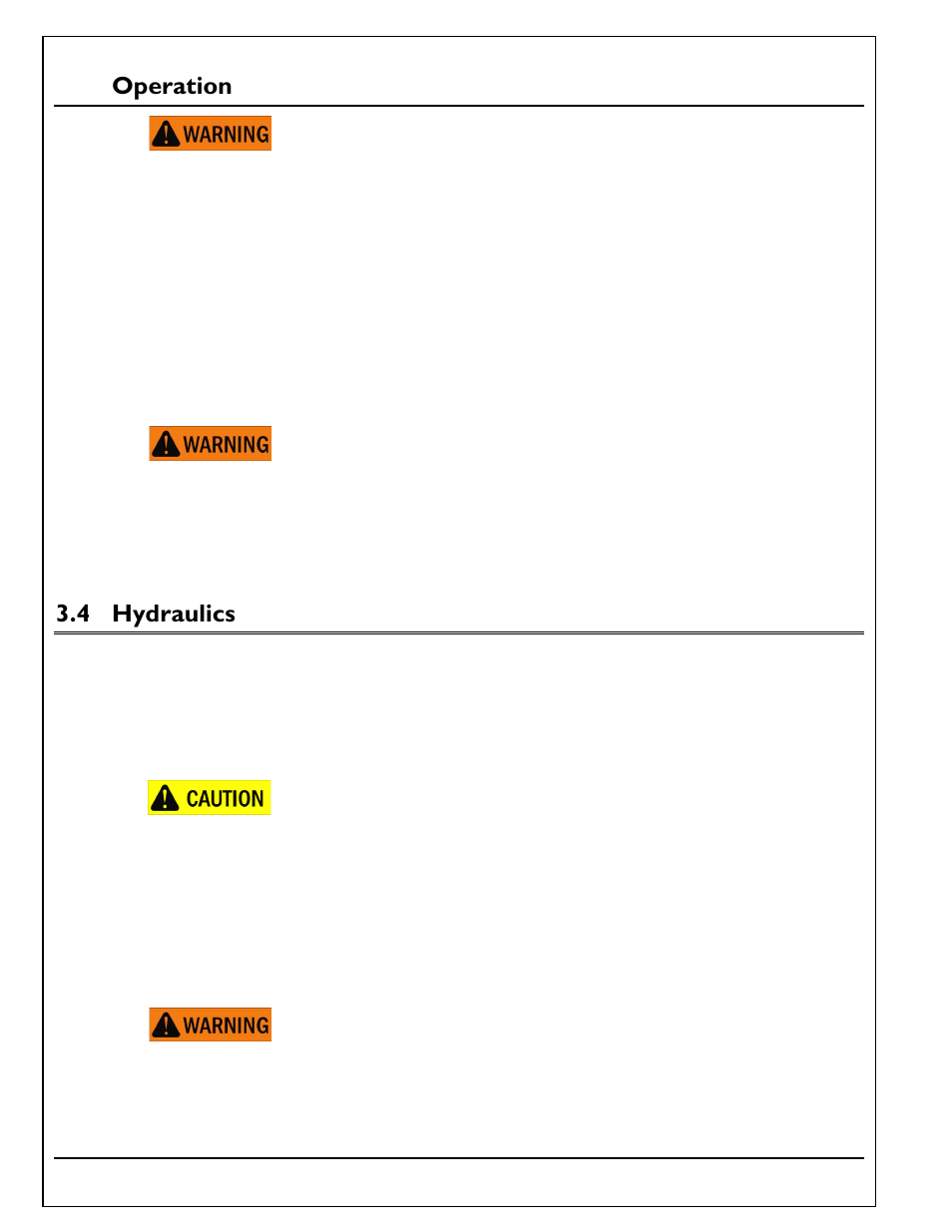 3 operation, 4 hydraulics, Operation | Hydraulics | Autoquip TORKLIFT T2 DOUBLE PANTOGRAPH User Manual | Page 10 / 38