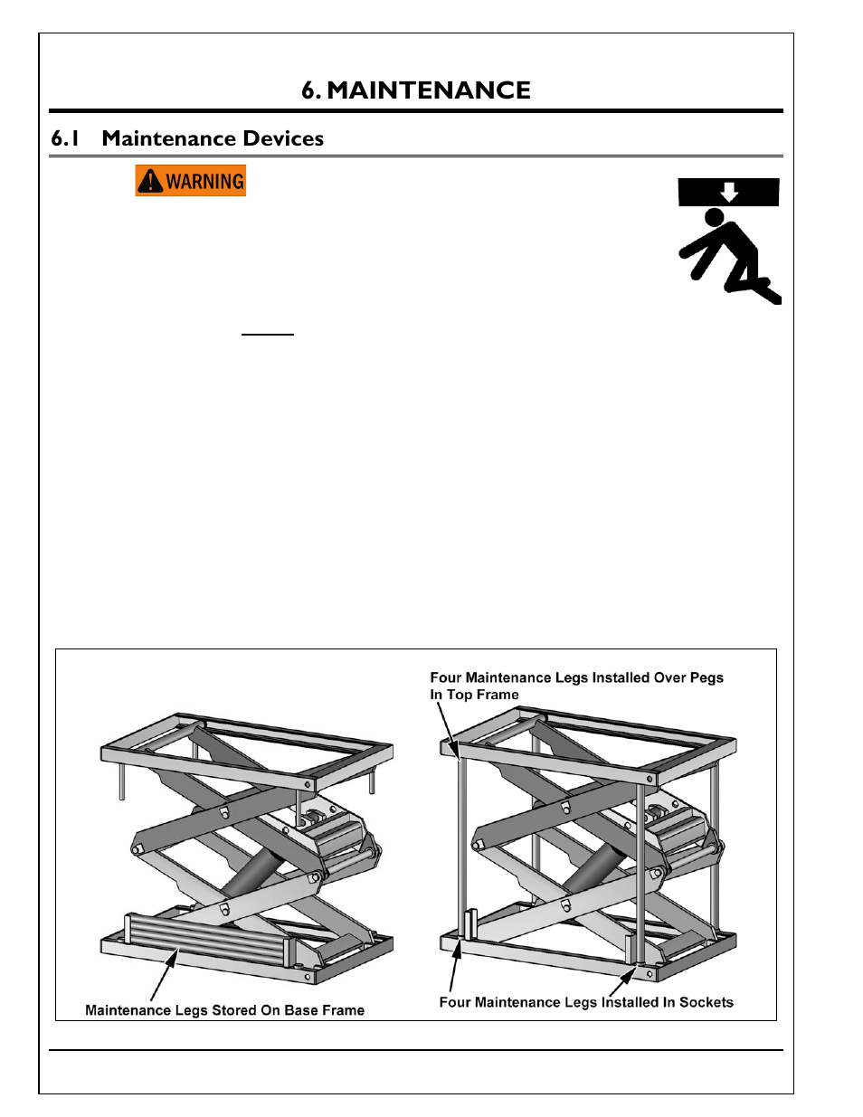 Maintenance, 1 maintenance devices, Maintenance devices | Autoquip TORKLIFT T2 DOUBLE PANTOGRAPH User Manual | Page 20 / 38