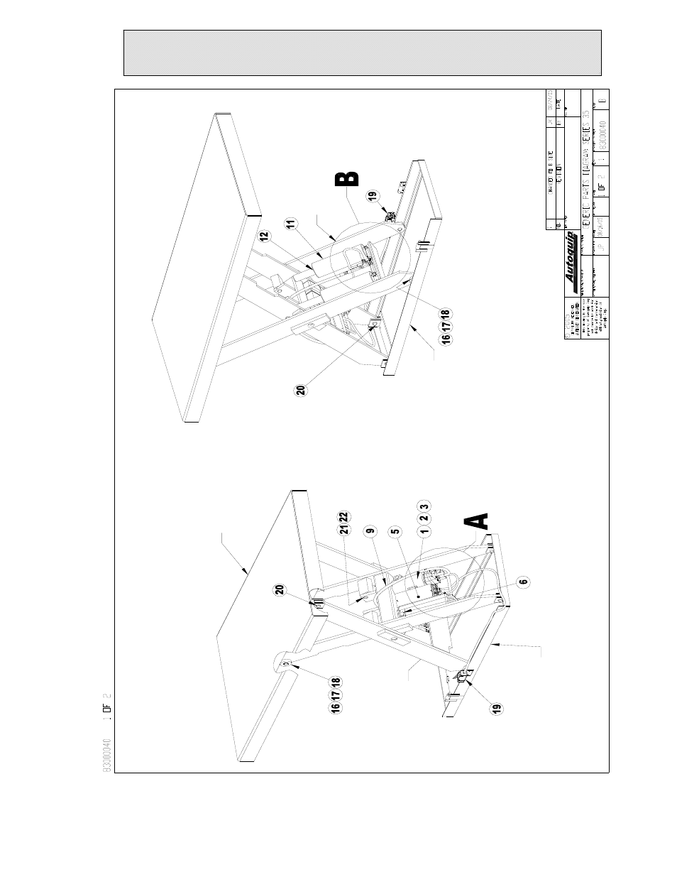 Replacement parts list | Autoquip SERIES 35 MANUAL TURNTABLE User Manual | Page 46 / 79