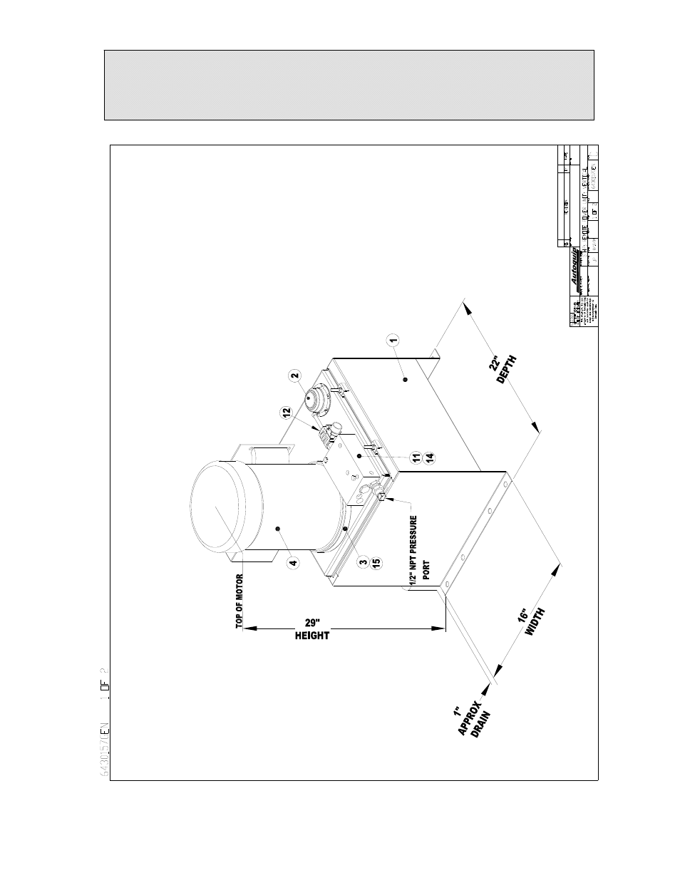 Replacement parts list, Vertical 5hp / 3.4gpm power unit | Autoquip SERIES 35 MANUAL TURNTABLE User Manual | Page 64 / 79