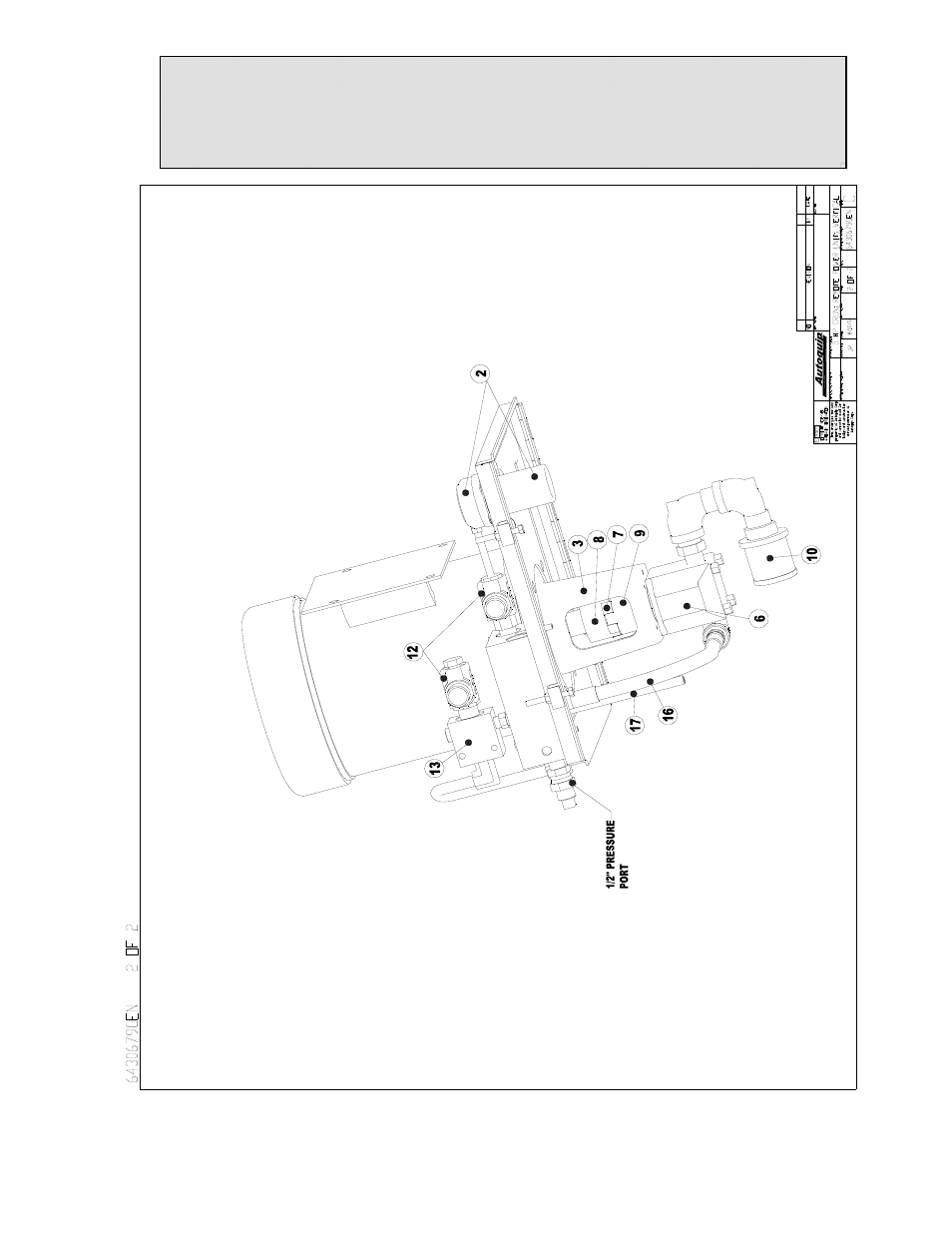 Replacement parts list, Cont. running vertical power unit | Autoquip SERIES 35 MANUAL TURNTABLE User Manual | Page 73 / 79