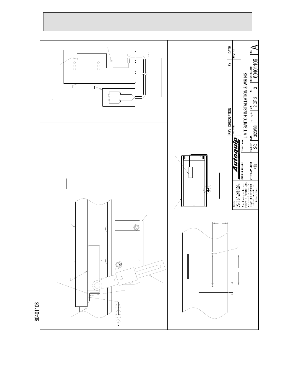 General maintenance, Figure 22b. limit switch wiring diagram, Wi ri ng detail | Opti onal top mou n t, No tes, Vi ew " a -a | Autoquip SERIES 35 LOW PROFILE User Manual | Page 45 / 79