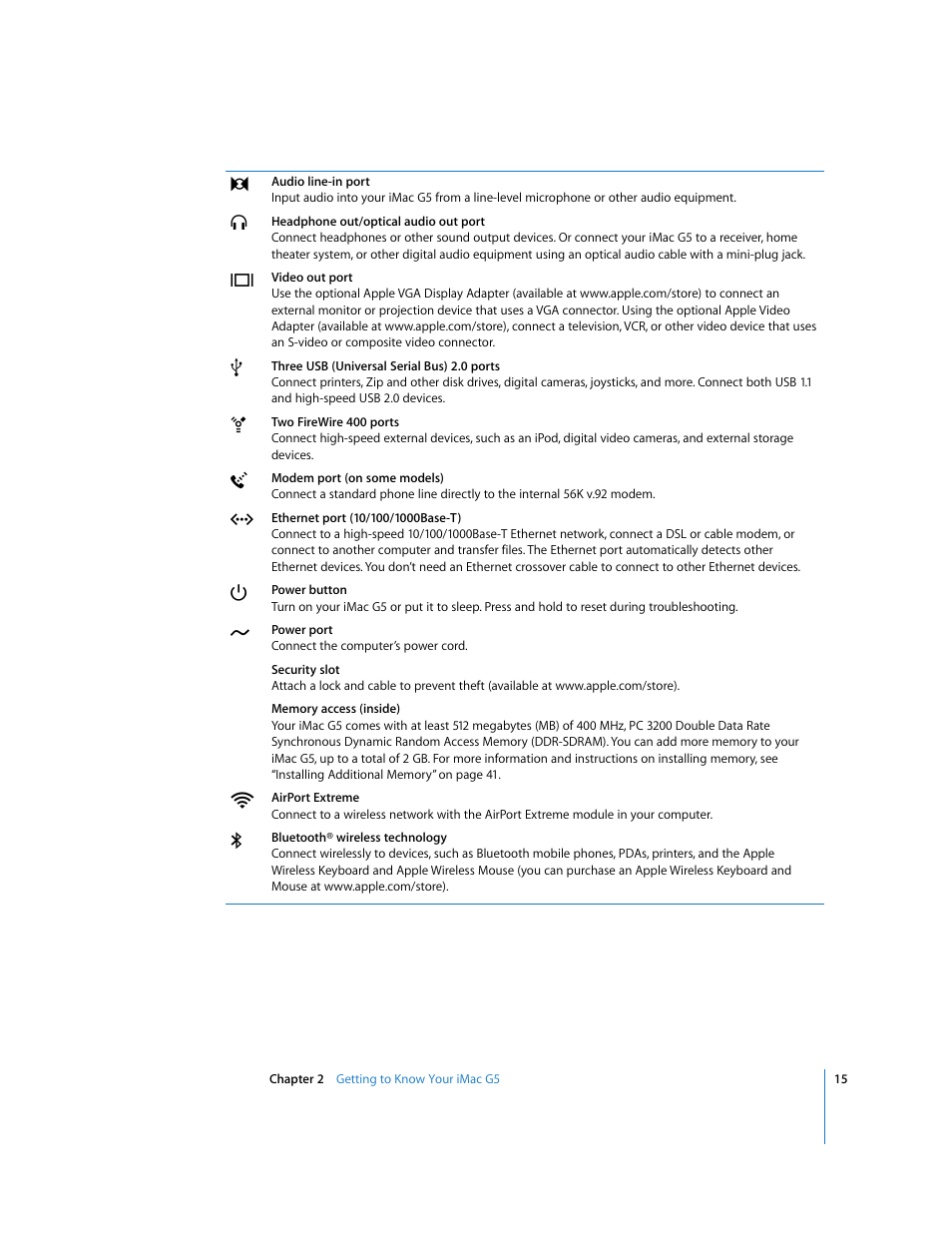 Apple iMac G5 User Manual | Page 15 / 96